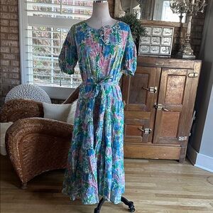 J. CREW Cotton voile tiered maxi dress in fairy floral SMALL NEW